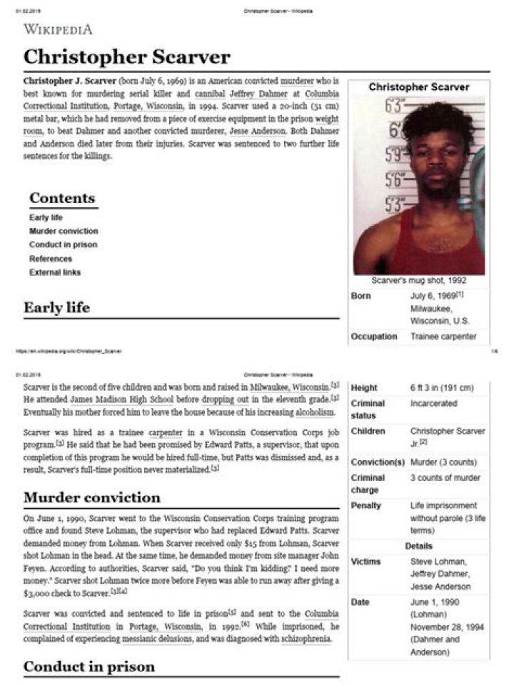 Christopher Scarver: The Untold Story Behind the Infamous Inmate