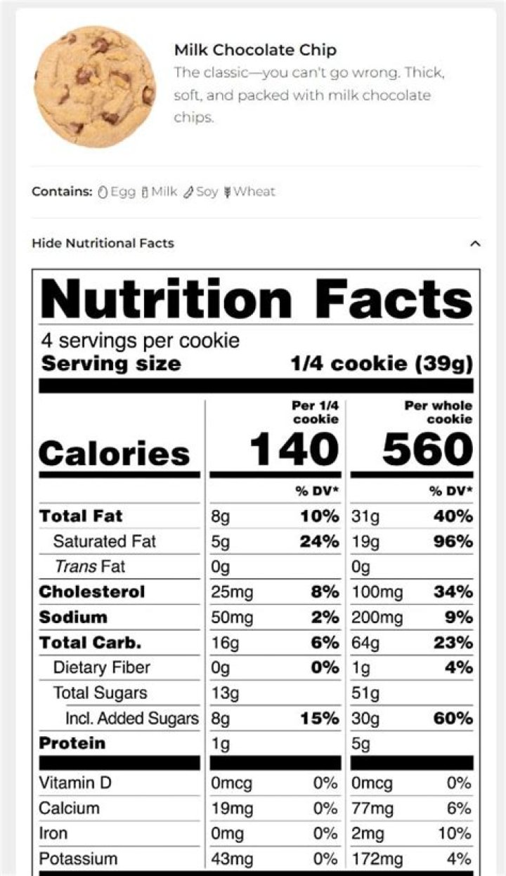 Crumbl Cookie Nutrition Facts: What You Need to Know