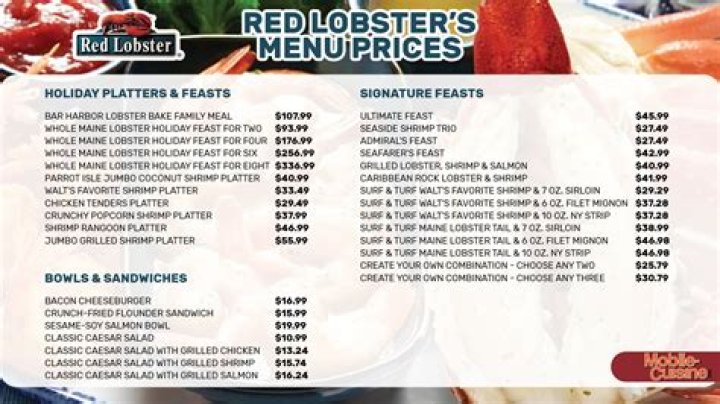 Red Lobster Menu Prices: A Complete Guide to Your Favorite Seafood Dining