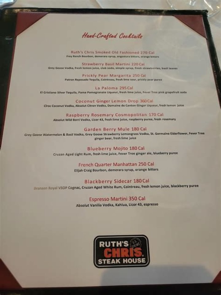 Ruth's Chris Menu: A Comprehensive Guide to Fine Dining Excellence