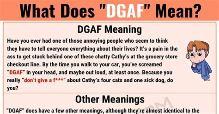 What Does DGAF Mean? Understanding the Slang and Its Usage